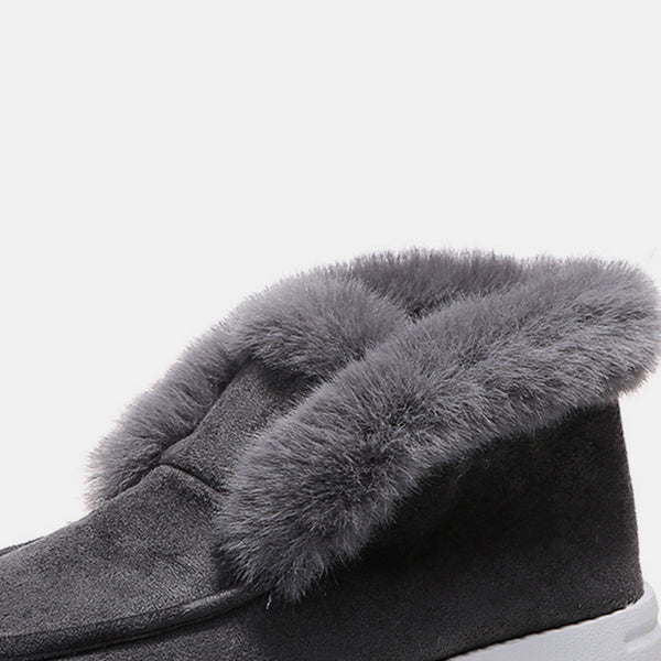 Furry Suede Snow Boots-Teresa's Fashionista LLC