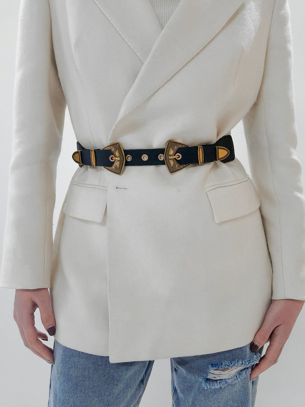 Double Buckle PU Leather Belt-Teresa's Fashionista LLC