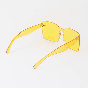 Rimless Bright Square Sunglasses