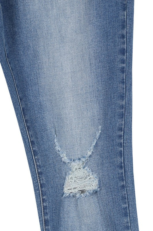 Dark wash distressed skinny jeans - Teresa's Fashionista LLC