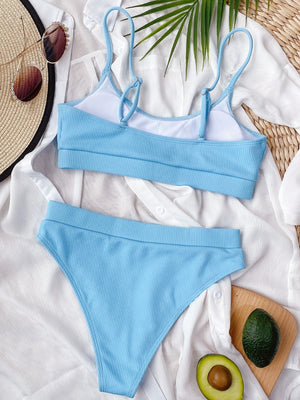 Scoop Neck Spaghetti Strap Two-Piece Swim Set-Teresa's Fashionista LLC
