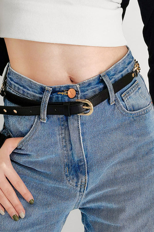 PU Leather Chain Belt-Teresa's Fashionista LLC
