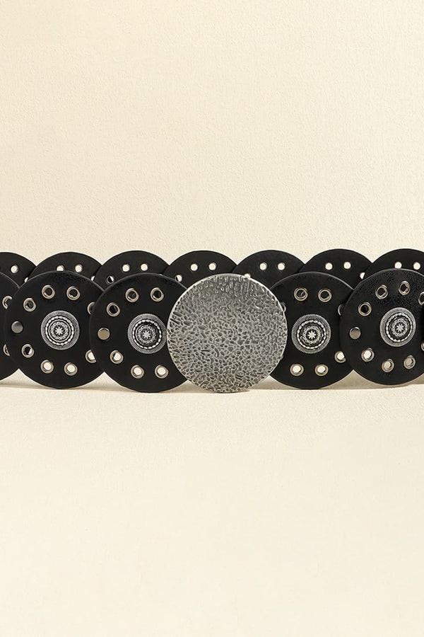 Round Shape PU Leather Belt-Teresa's Fashionista LLC