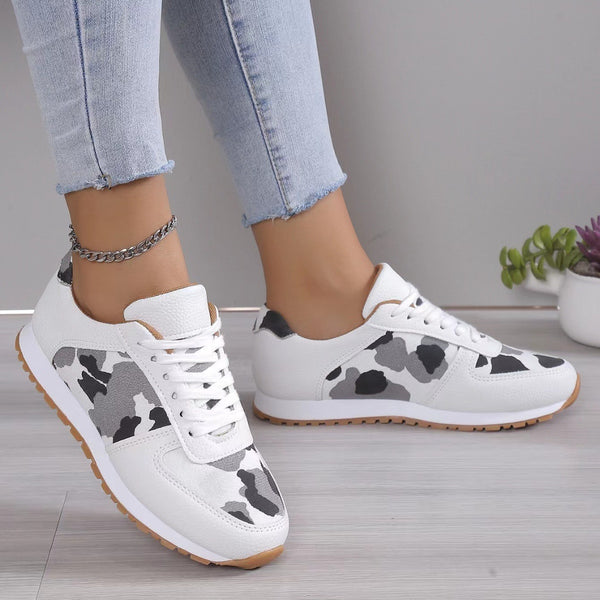 Tied Printed PU Leather Athletic-Teresa's Fashionista LLC