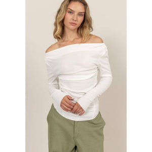 Off-The-Shoulder Ruched Top