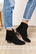 Legend Women's Fringe Cowboy Western Ankle Boots-Teresa's Fashionista LLC