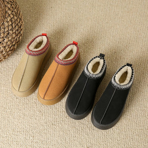 Faux Fur Center-Seam Slippers-Teresa's Fashionista LLC