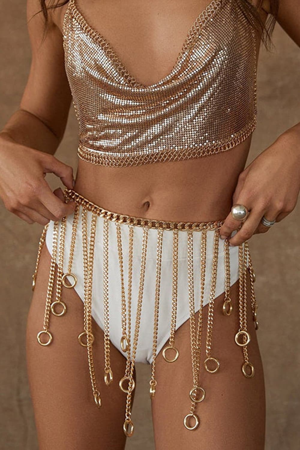 Fringe Chain Alloy Belt-Teresa&#39;s Fashionista LLC