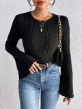 Round Neck Flare Sleeve T-Shirt-Teresa's Fashionista LLC