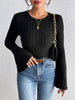 Round Neck Flare Sleeve T-Shirt-Teresa's Fashionista LLC