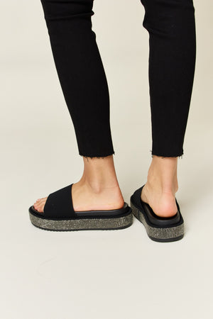Forever Link Open Toe Rhinestone Platform Sandals-Teresa's Fashionista LLC