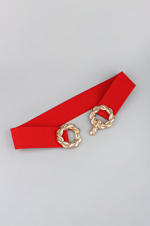 Zinc Alloy Buckle Elastic Belt-Teresa's Fashionista LLC