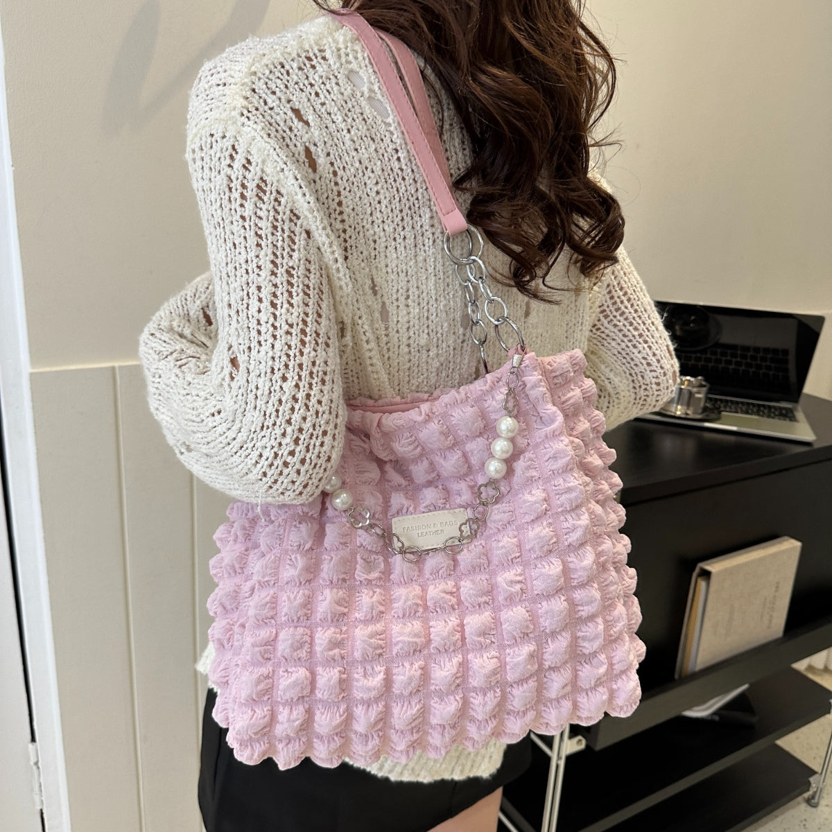 Cloud Puffy Polyester Tote Bag-Teresa&#39;s Fashionista LLC
