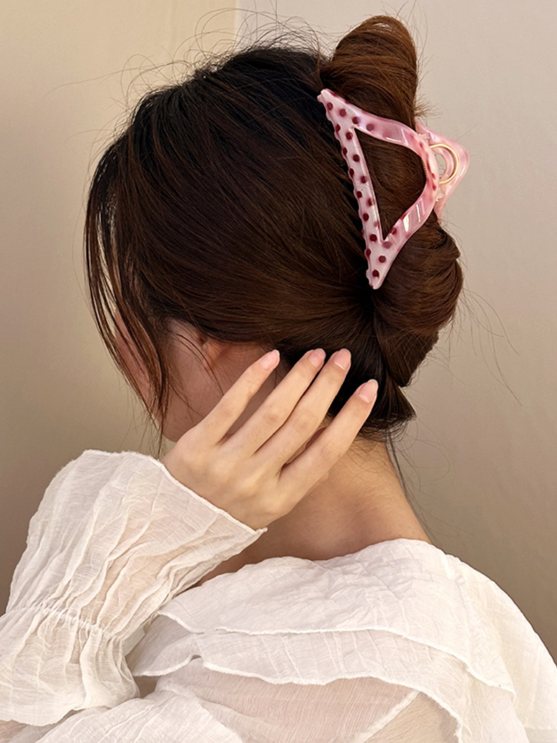 PC Polka Dot Hair Claw Clip - Teresa's Fashionista LLC