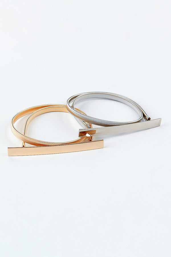Elastic Iron Skinny Belt-Teresa's Fashionista LLC