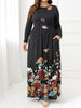 Plus Size Round Neck Maxi Dress with Pockets-Teresa's Fashionista LLC