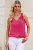 Knot Detail V-Neck Tank-Teresa's Fashionista LLC