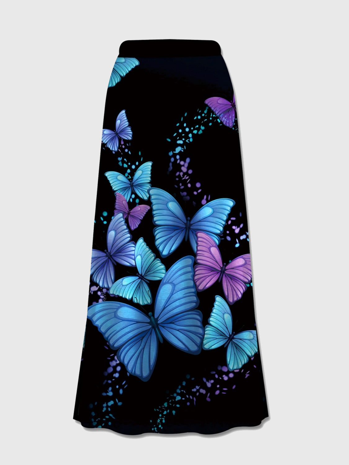 Printed Elastic Waist Midi Skirt-Teresa&#39;s Fashionista LLC