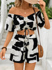 Drawstring Off-Shoulder Top and Shorts Set-Teresa's Fashionista LLC