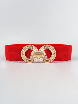 Geometric Buckle Elastic Wide Belt-Teresa's Fashionista LLC