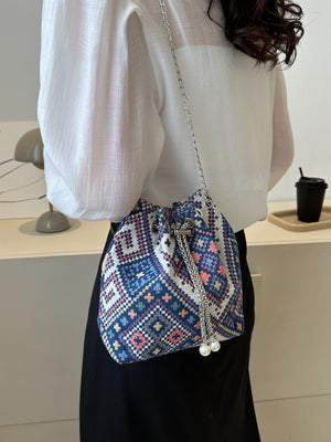 Printed Chain Bucket Bag-Teresa's Fashionista LLC
