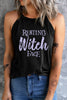 Round Neck RESTING WITCH FACE Graphic Tank Top - Teresa's Fashionista LLC