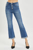 RISEN Full Size Button Fly Cropped Bootcut Jeans-Teresa's Fashionista LLC