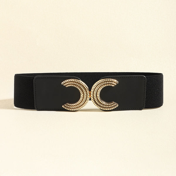 Double C Buckle Elastic Belt-Teresa's Fashionista LLC