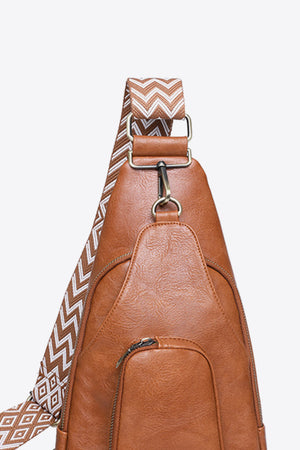 Adored Take A Trip PU Leather Sling Bag-Teresa's Fashionista LLC