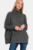 Zenana Full Size Brushed Melange Hacci Turtleneck Sweater - Teresa's Fashionista LLC