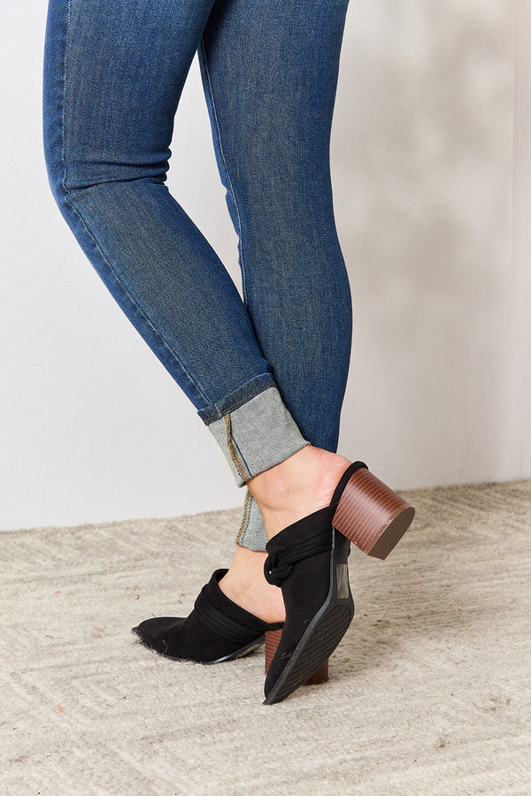 East Lion Corp Pointed-Toe Braided Trim Mules-Teresa's Fashionista LLC