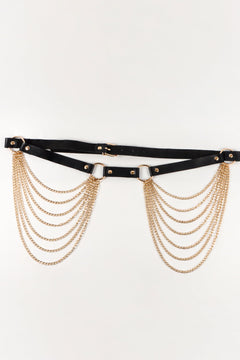 PU Belt with Chain-Teresa's Fashionista LLC