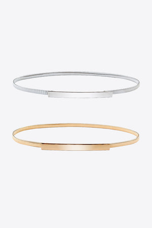 Elastic Iron Skinny Belt-Teresa's Fashionista LLC