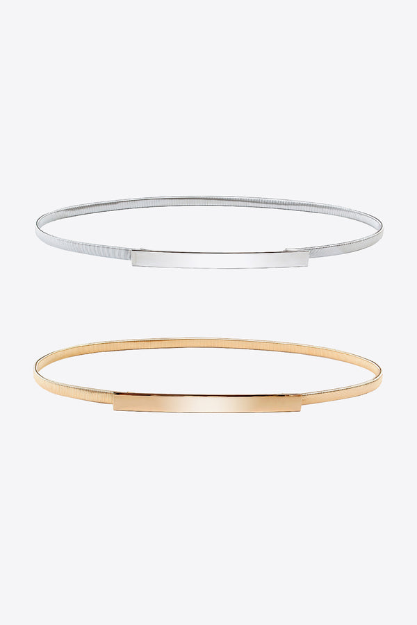 Elastic Iron Skinny Belt-Teresa's Fashionista LLC