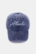 Zenana Washed ATLANTA Embroidered Baseball Cap-Teresa's Fashionista LLC