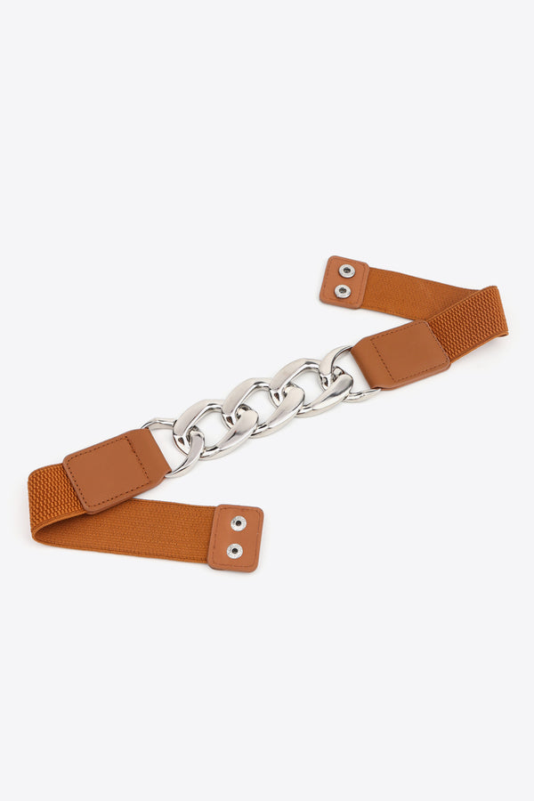 Chain Detail Elastic Belt-Teresa's Fashionista LLC