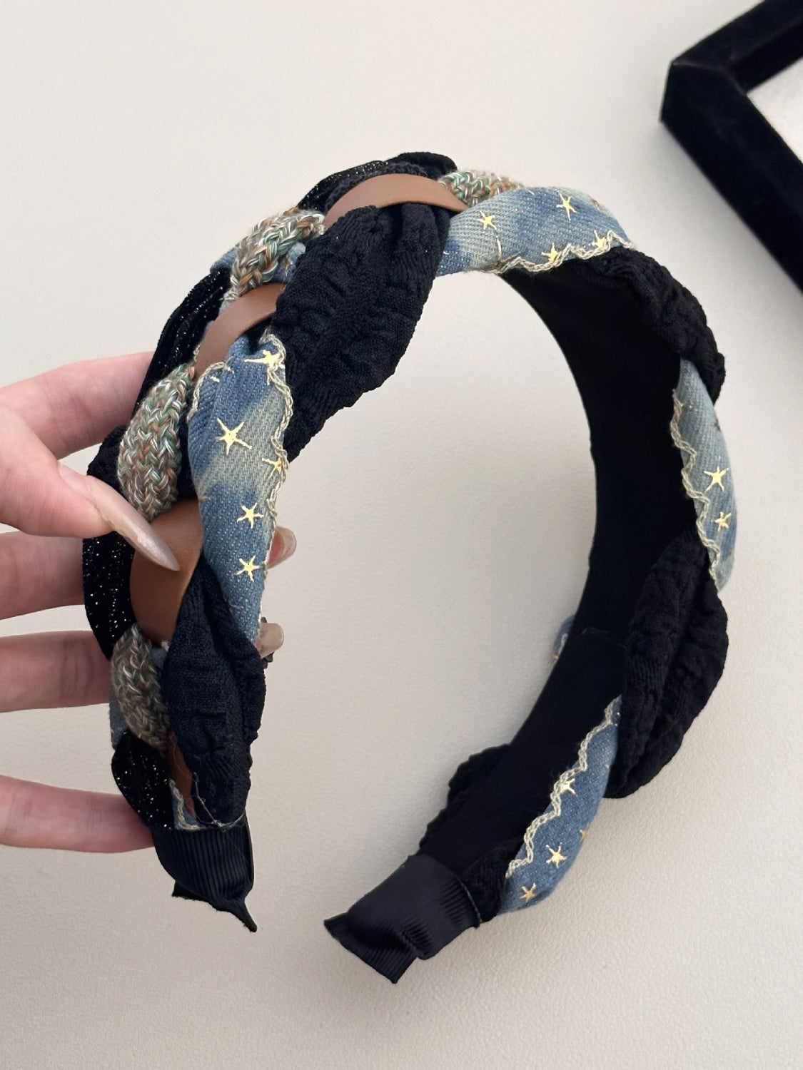 Denim Braided Wide Headband - Teresa's Fashionista LLC