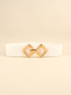 Geometric Buckle Elastic Wide Belt-Teresa's Fashionista LLC