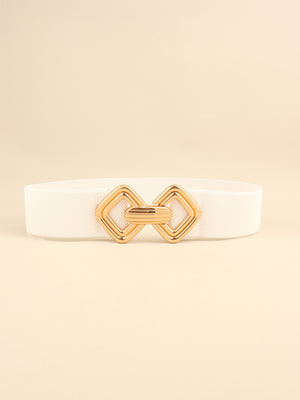 Geometric Buckle Elastic Wide Belt-Teresa's Fashionista LLC
