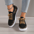 Lace-Up Leopard Flat Sneakers-Teresa's Fashionista LLC