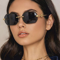 Rimless UV Protective Sunglasses