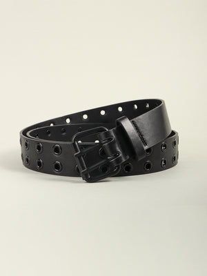 Grommet PU Leather Belt-Teresa's Fashionista LLC