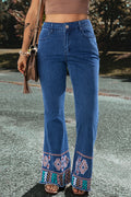 Embroidered Bootcut Jeans-Teresa's Fashionista LLC