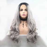 13*3" Lace Front Wigs Synthetic Long Wavy 24" 130% Density
