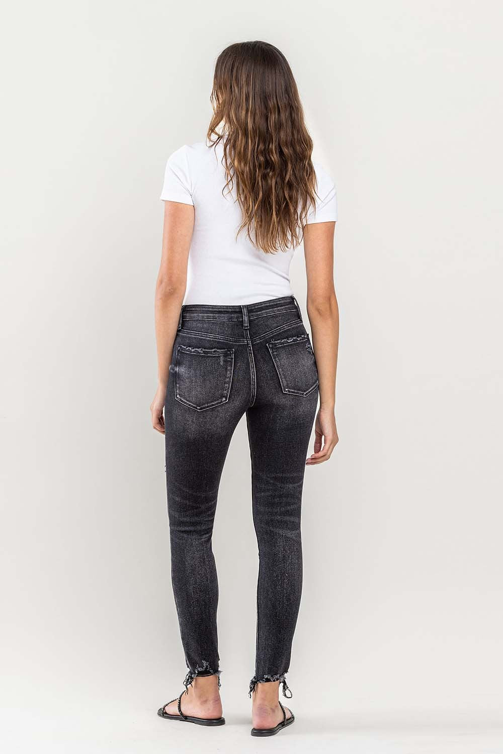 Lovervet Raw Hem Cropped Skinny Jeans - Teresa's Fashionista LLC