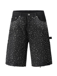 Men's Rhinestone Shorts with Pockets