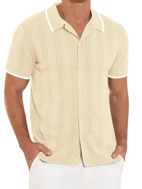 Men's Full Size Button Down Short Sleeve Shirt Plus Size