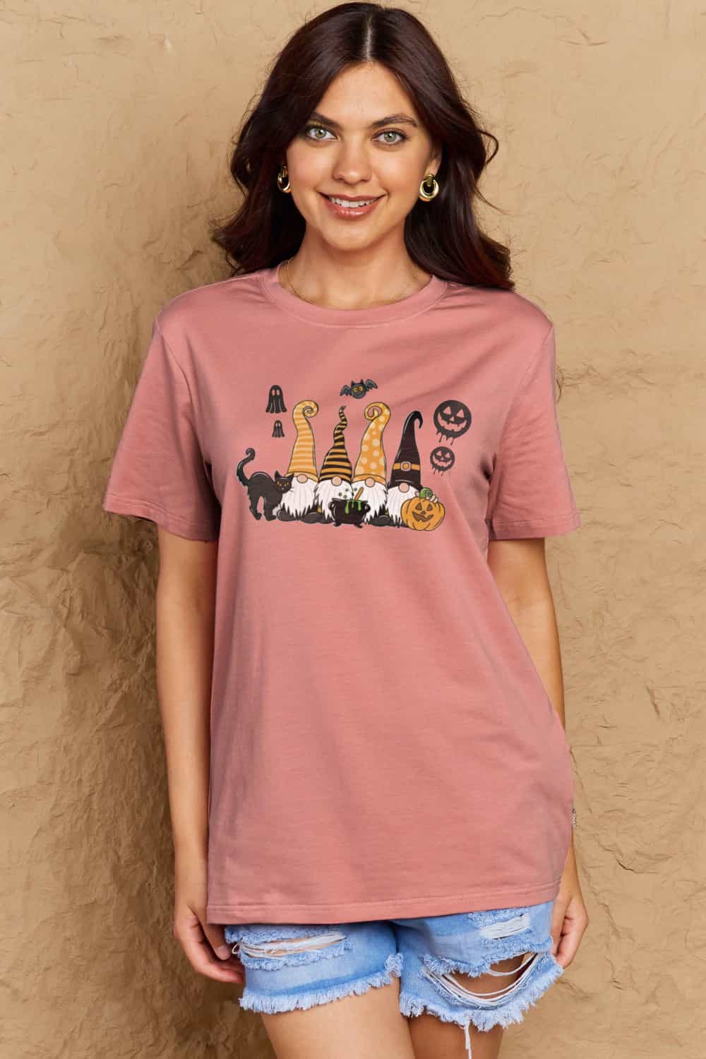 Simply Love Full Size Halloween Theme Graphic Cotton T-Shirt - Teresa's Fashionista LLC