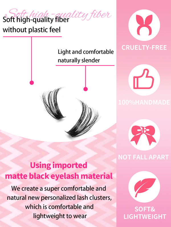 3D False Eyelashes, Multi-layered, Realistic, Soft And Comfortable, Natural Nude Makeup