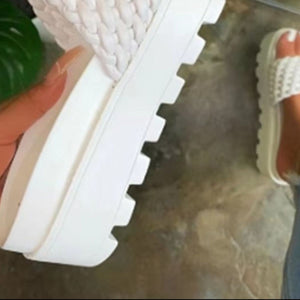 PU Leather Open Toe Platform Sandals-Teresa's Fashionista LLC